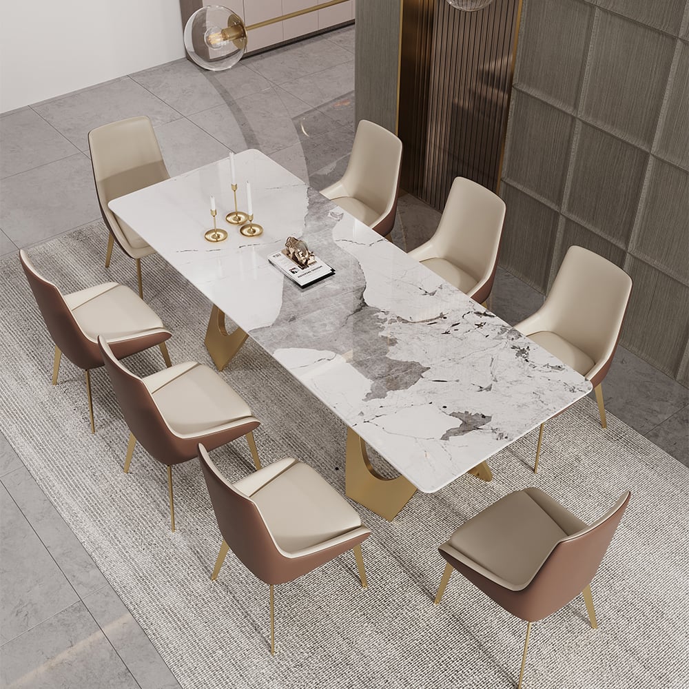 HMR - Modern Rectangle Sintered Stone Dining Table