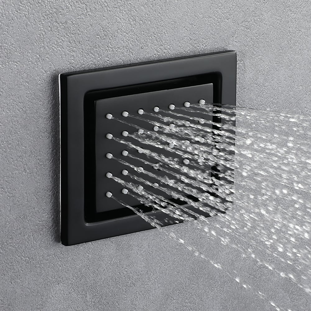 HMR - 35 Modern Thermostatic Rain Shower System 6 Functions Massage Music Remote Controlled LED