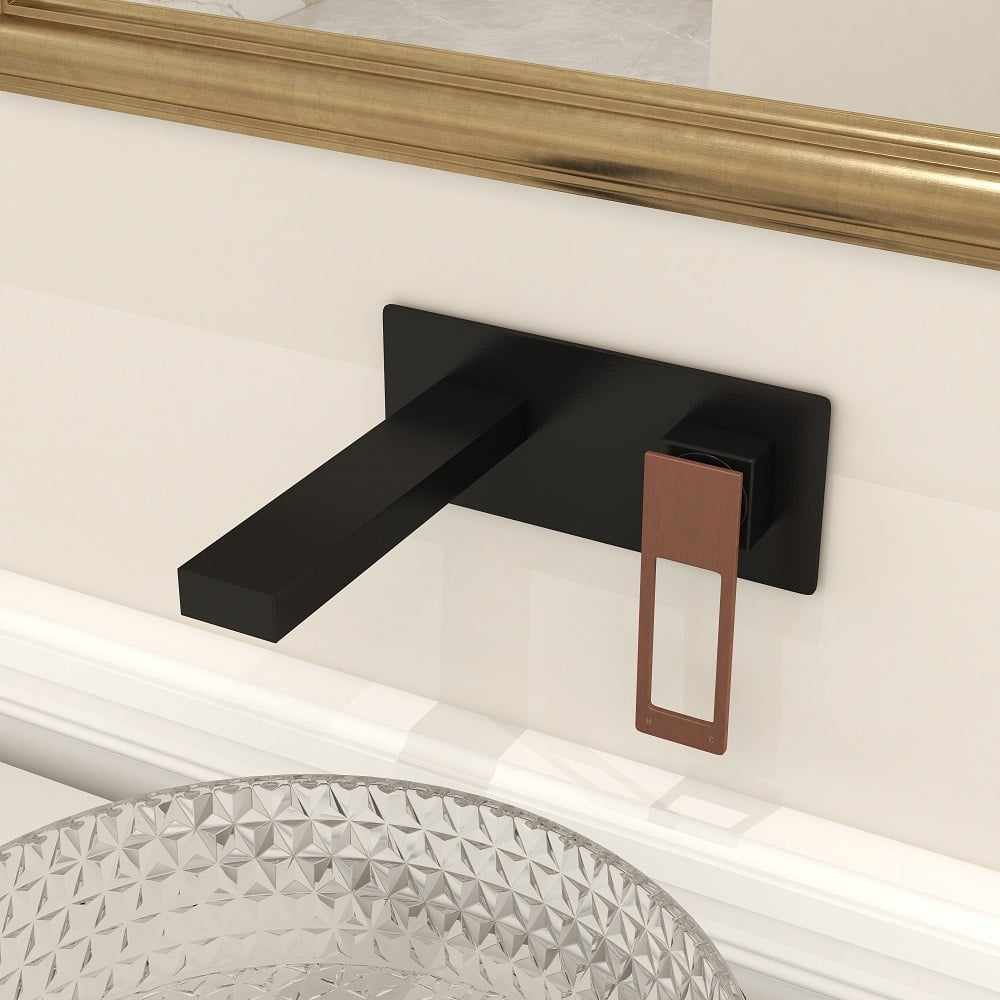 HMR - Modern Wall Mount Bathroom Sink Faucet