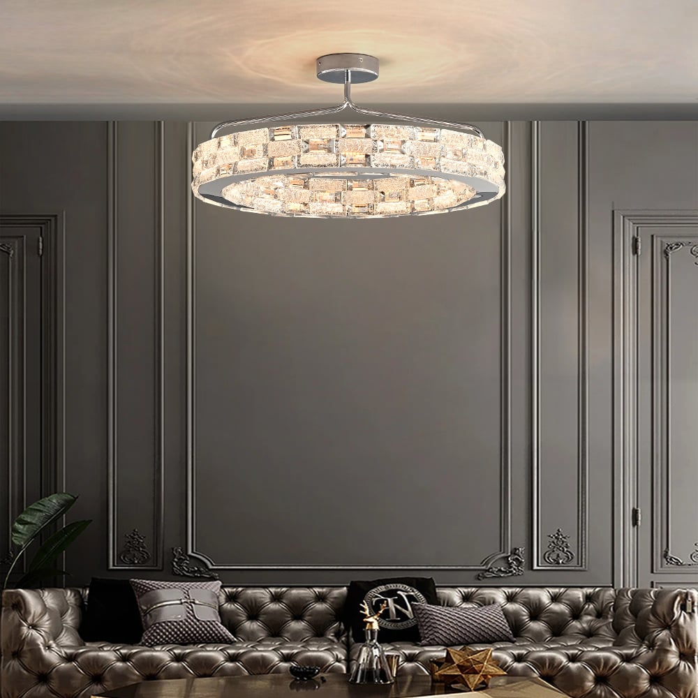 HMR - Modern 3 Color Crystal Chandelier Pendant Light