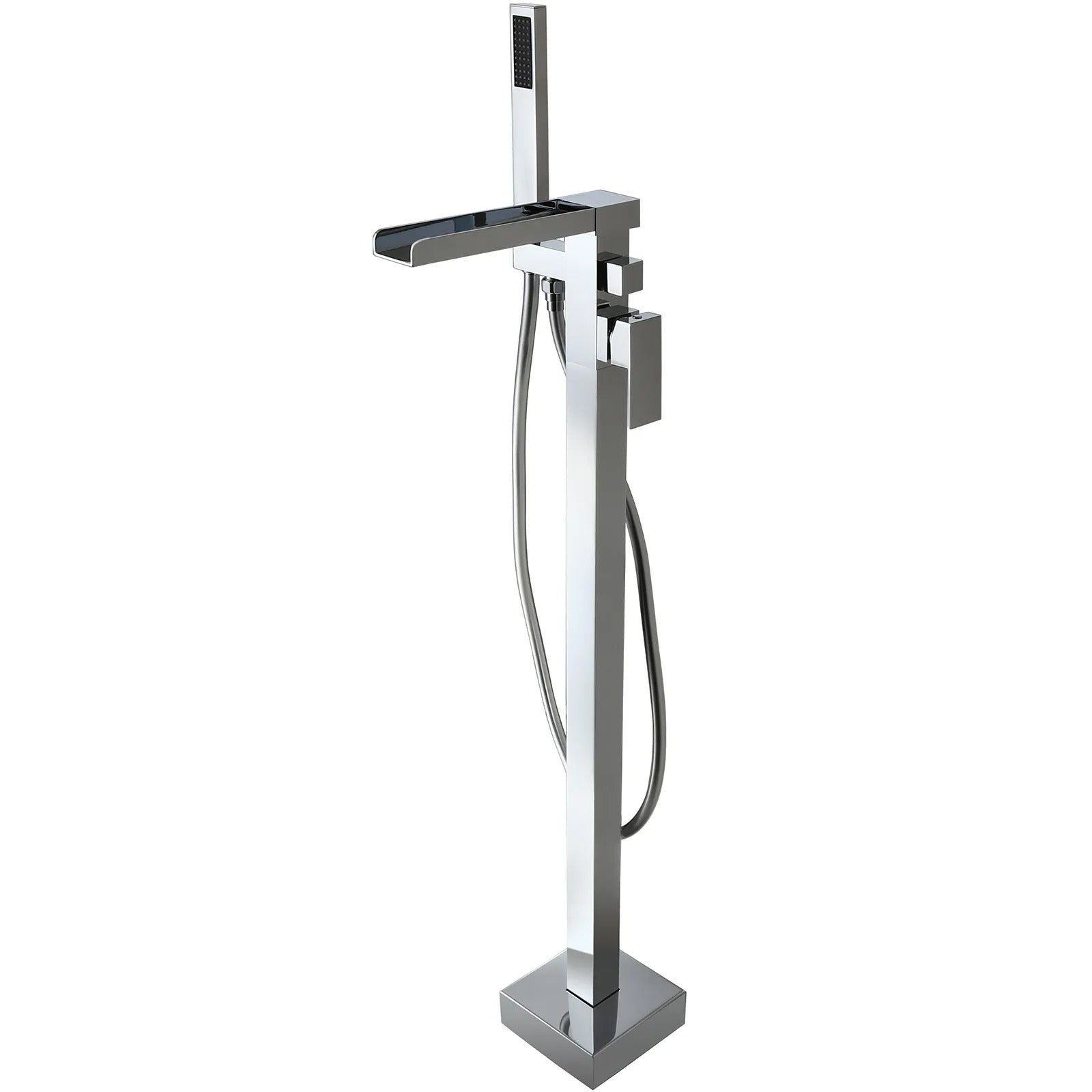 HMR - Modern Waterfall Bathroom Tub Faucet with Handheld Spray