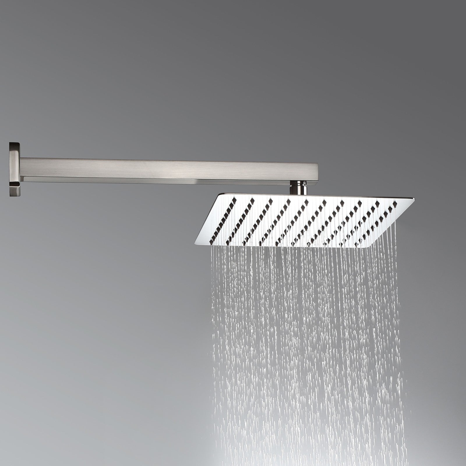 HMR - Modern 8" Wall Mounted Shower System with Handheld Shower Pressure Balance Valve