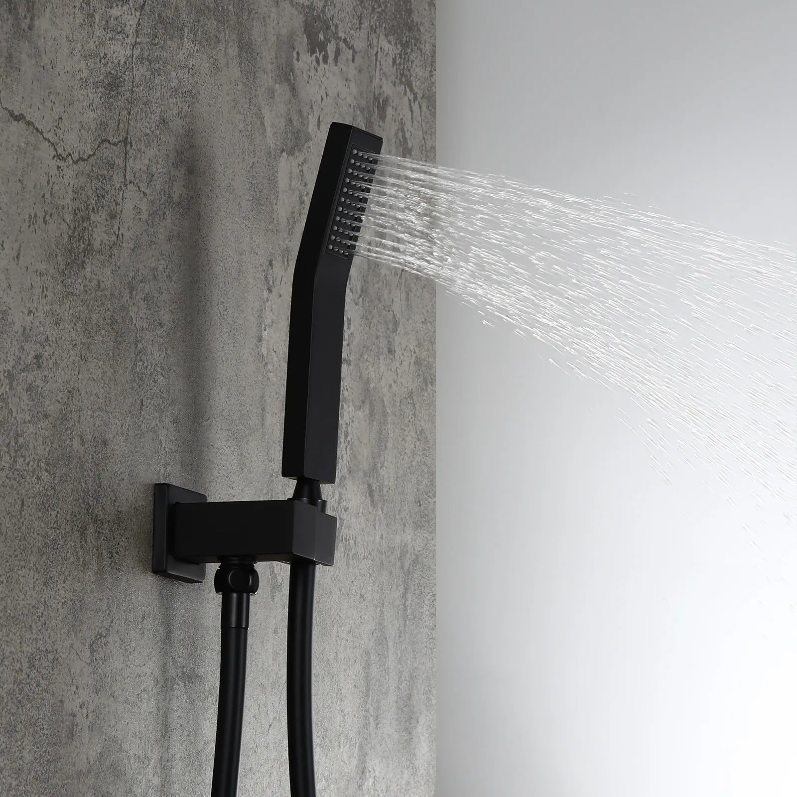 HMR - Modern 10" Wall Mounted Shower System with Handheld Shower Pressure Balance Valve