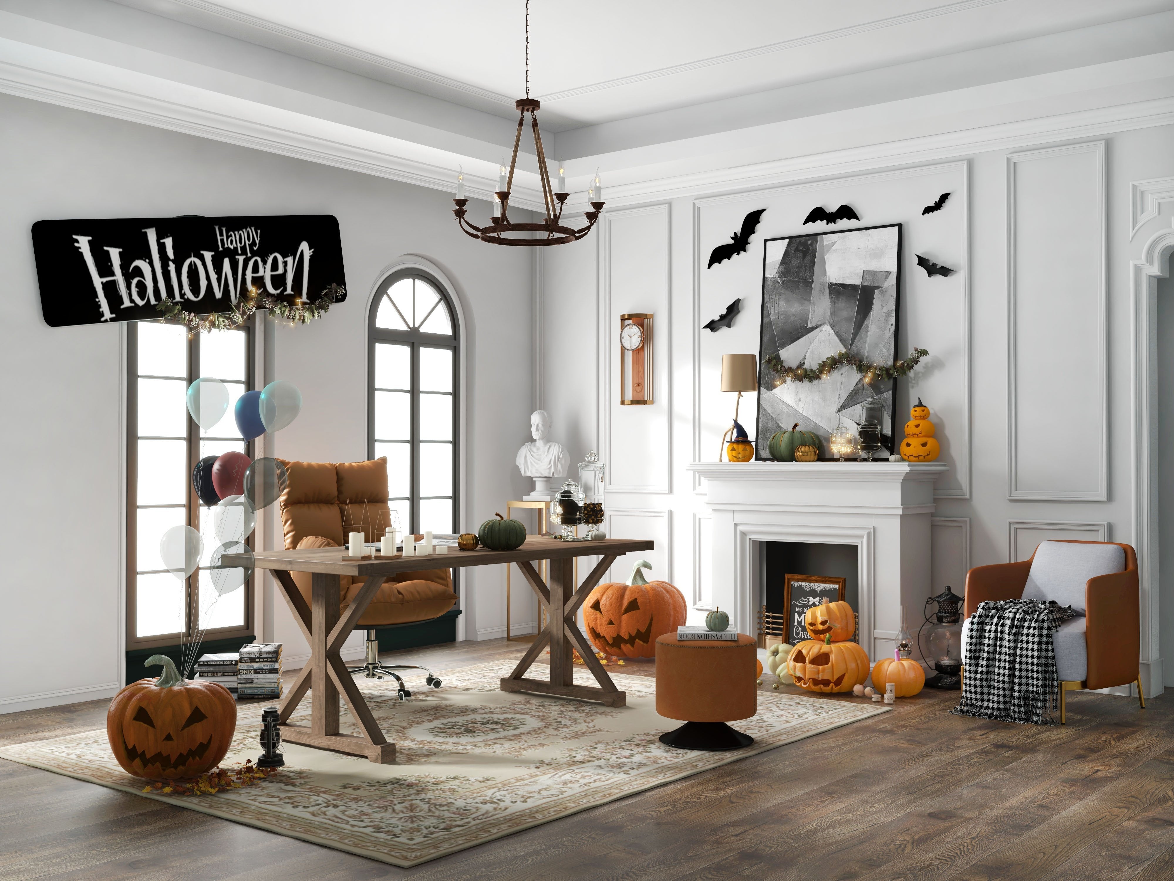 HMR - Candlely Hemp Rope and Metal 8-Light Round Chandelier in Rust