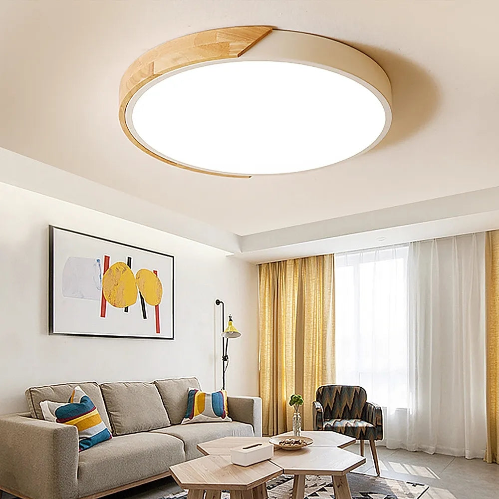 HMR - Modern 24" Drum Flush Mount Ceiling Light
