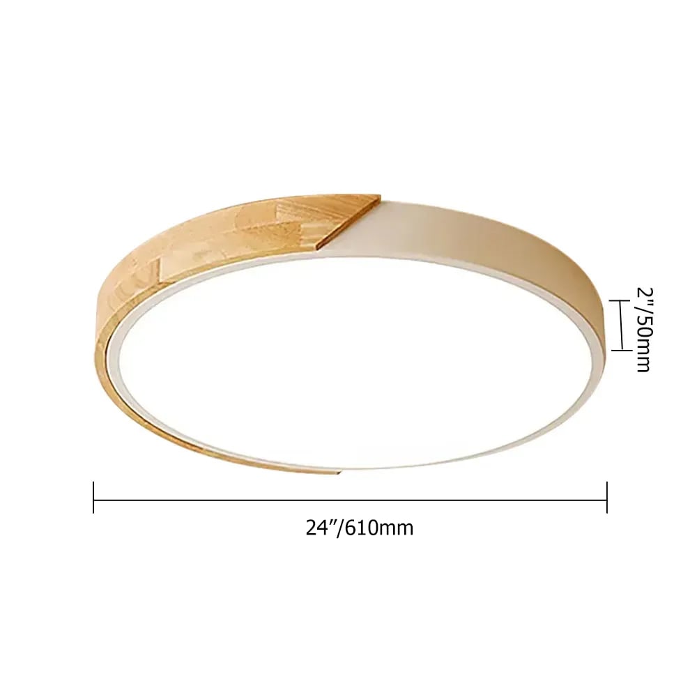 HMR - Modern 24" Drum Flush Mount Ceiling Light