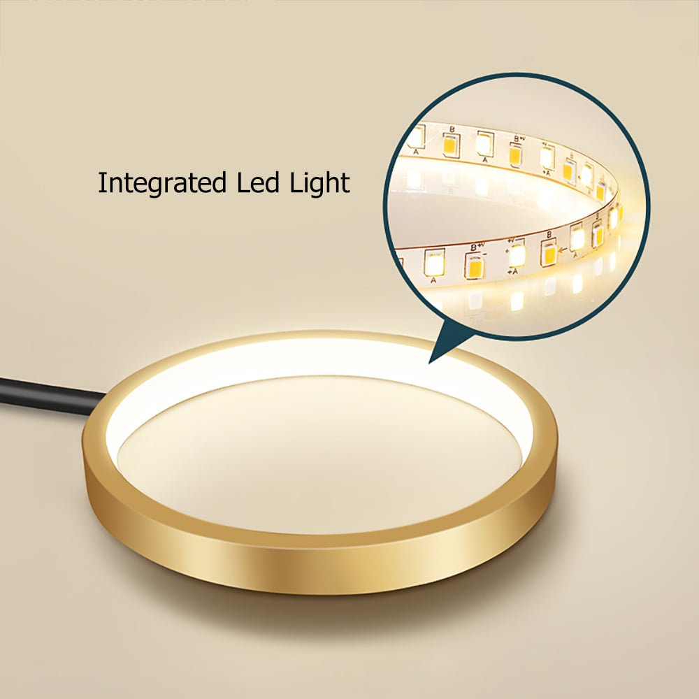 HMR - Modern Semi Flush Mount Lighting Ceiling Light Fixture LED Ring