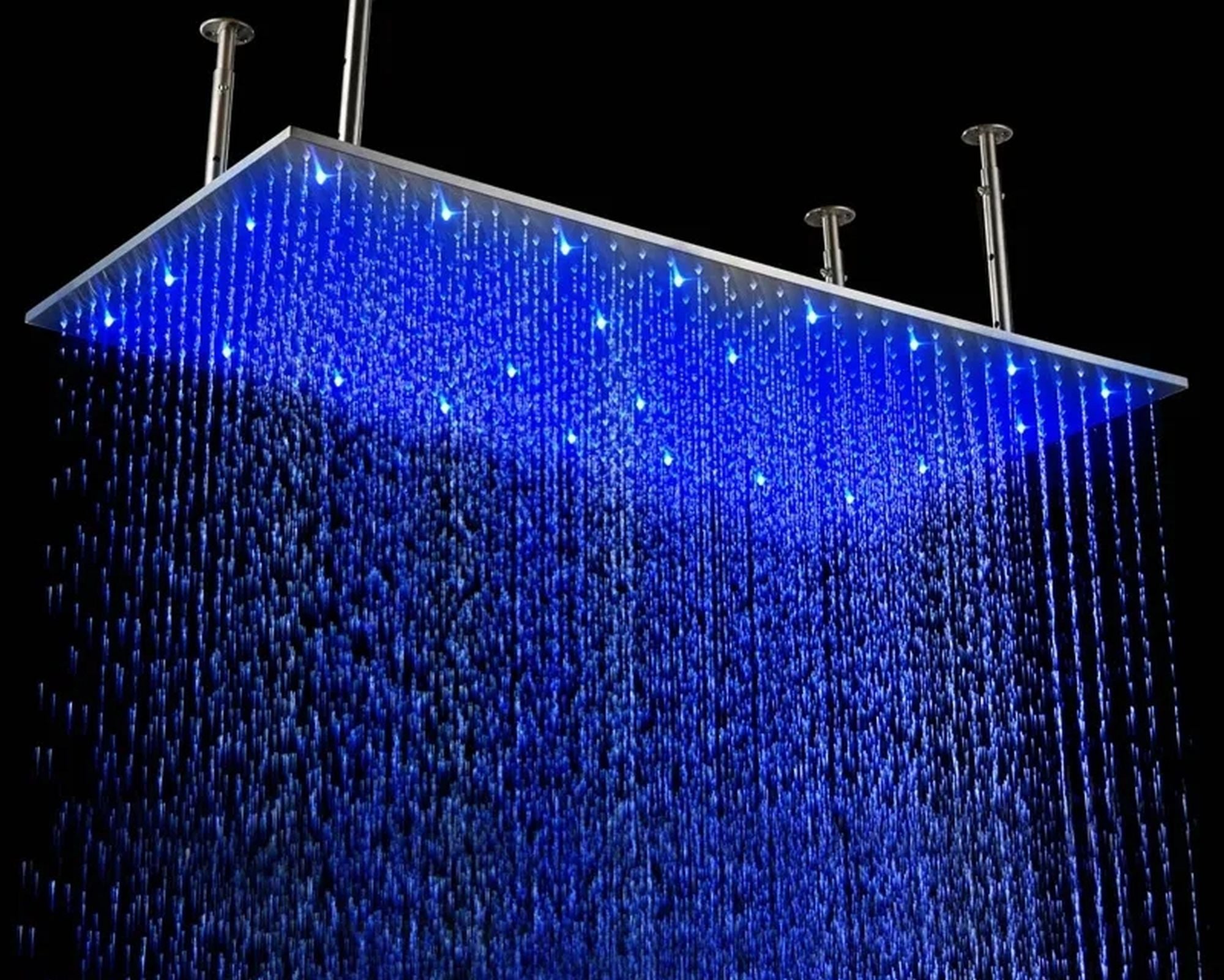HMR - Modern Luxurious 20"x40" Ceiling Mounted Rain Shower Head with LED
