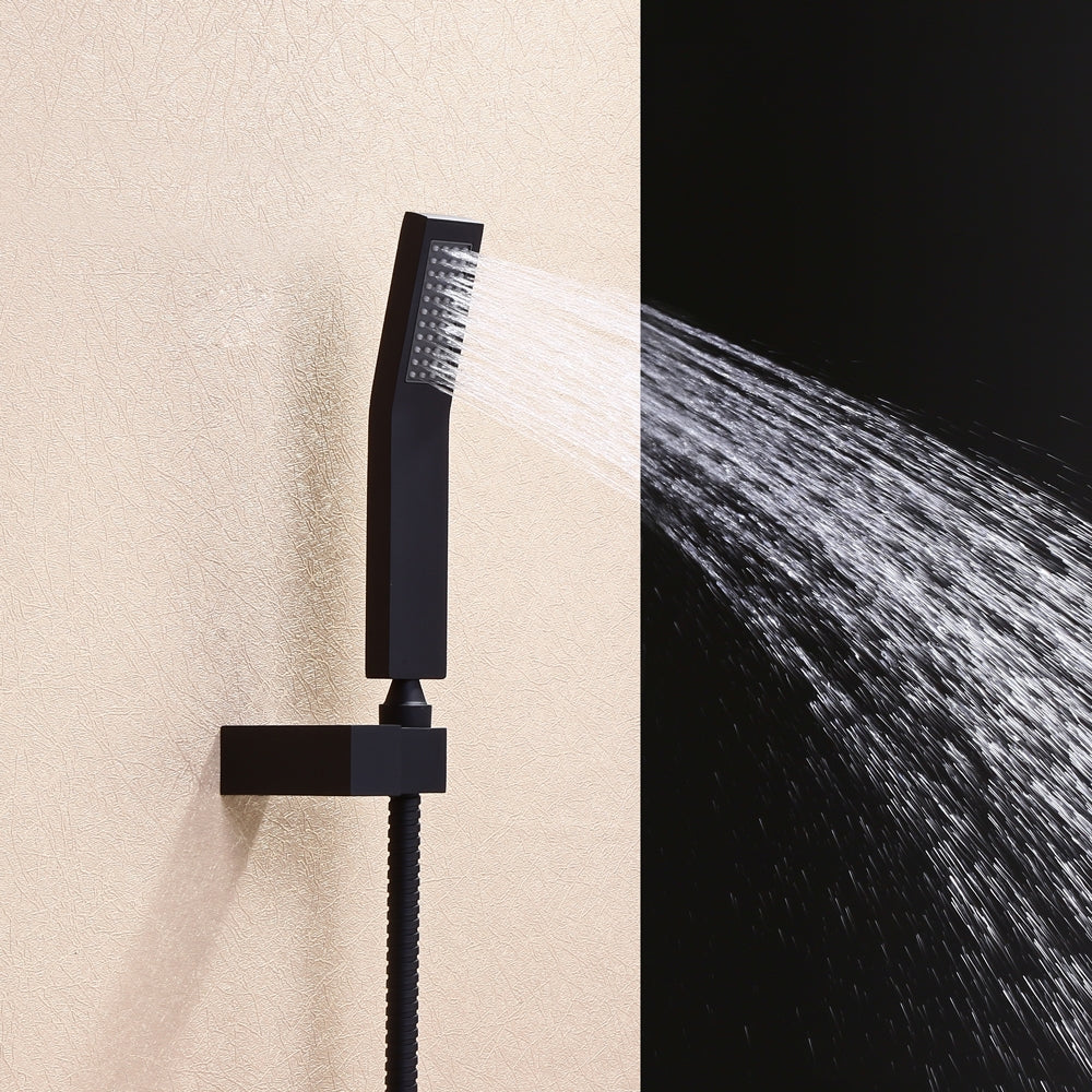 HMR - Modern Standard Showerhead & Handheld Shower with Six Body Spray Jets