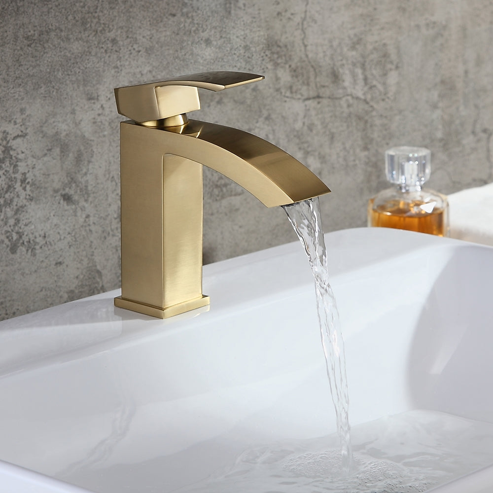 HMR - Single Hole Deck Mounted Bathroom Sink Faucet