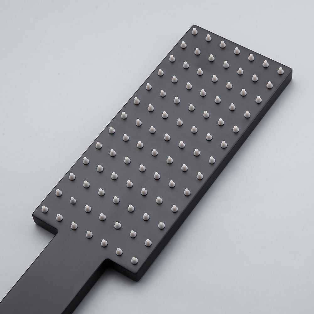 HMR - Shower Fixture with Rain Shower Head and Hand Shower in Black