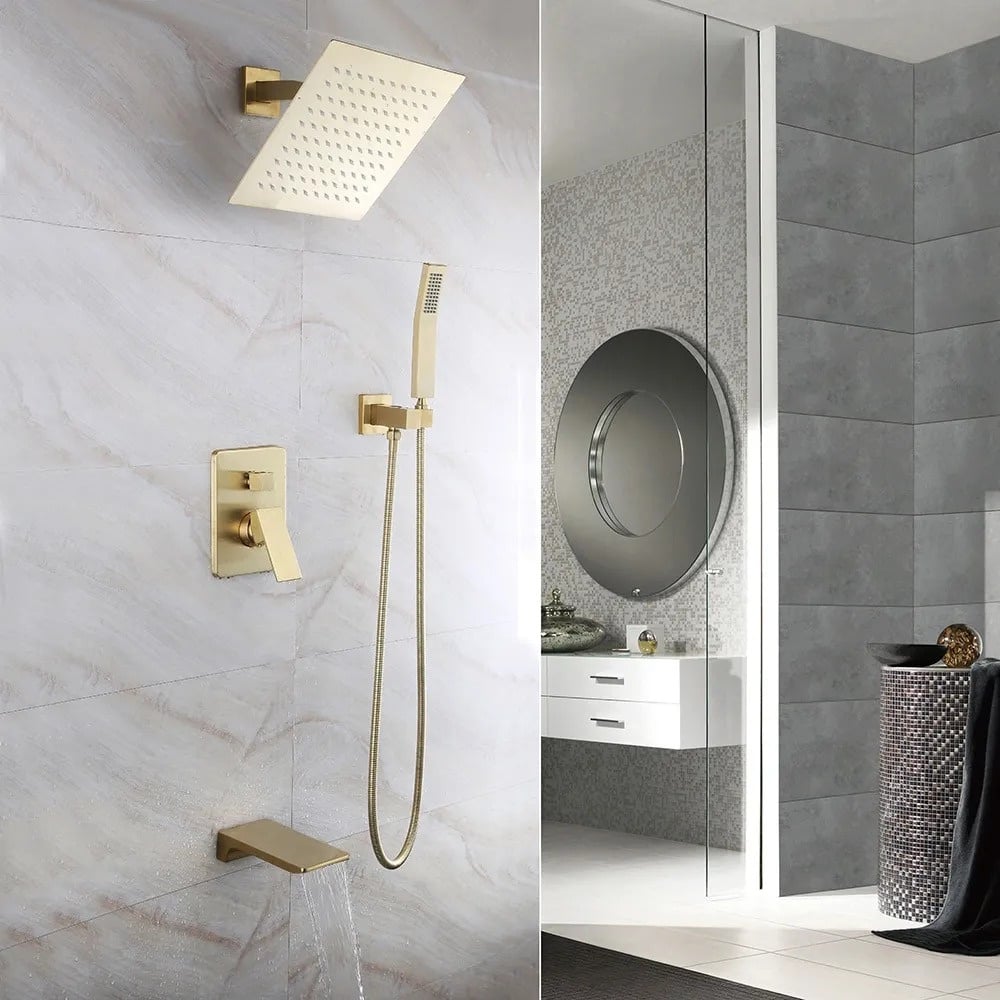 HMR - Wall Mount Rainshower Hand Shower & Tub Spout Shower System