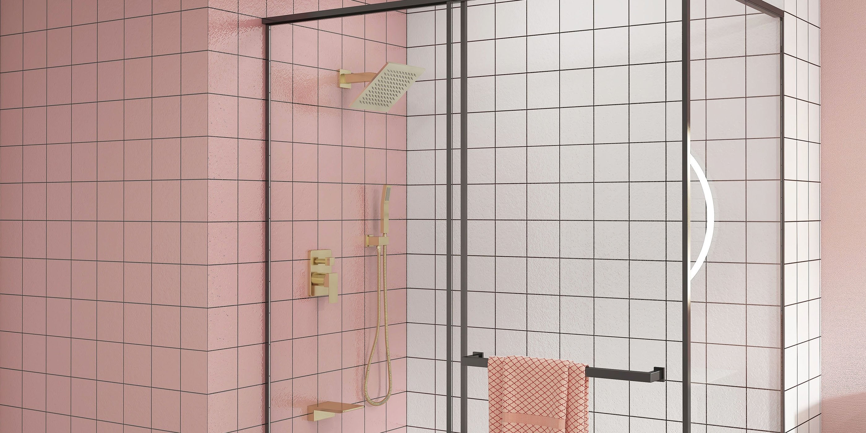 HMR - Wall Mount Rainshower Hand Shower & Tub Spout Shower System