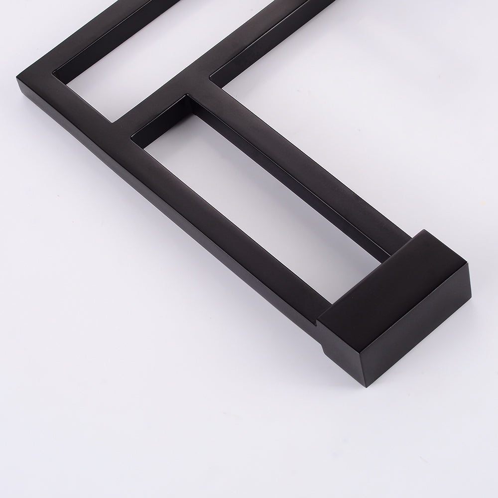 HMR - Geometric Bathroom Sink Faucet Solid Brass Architectural Design in Black