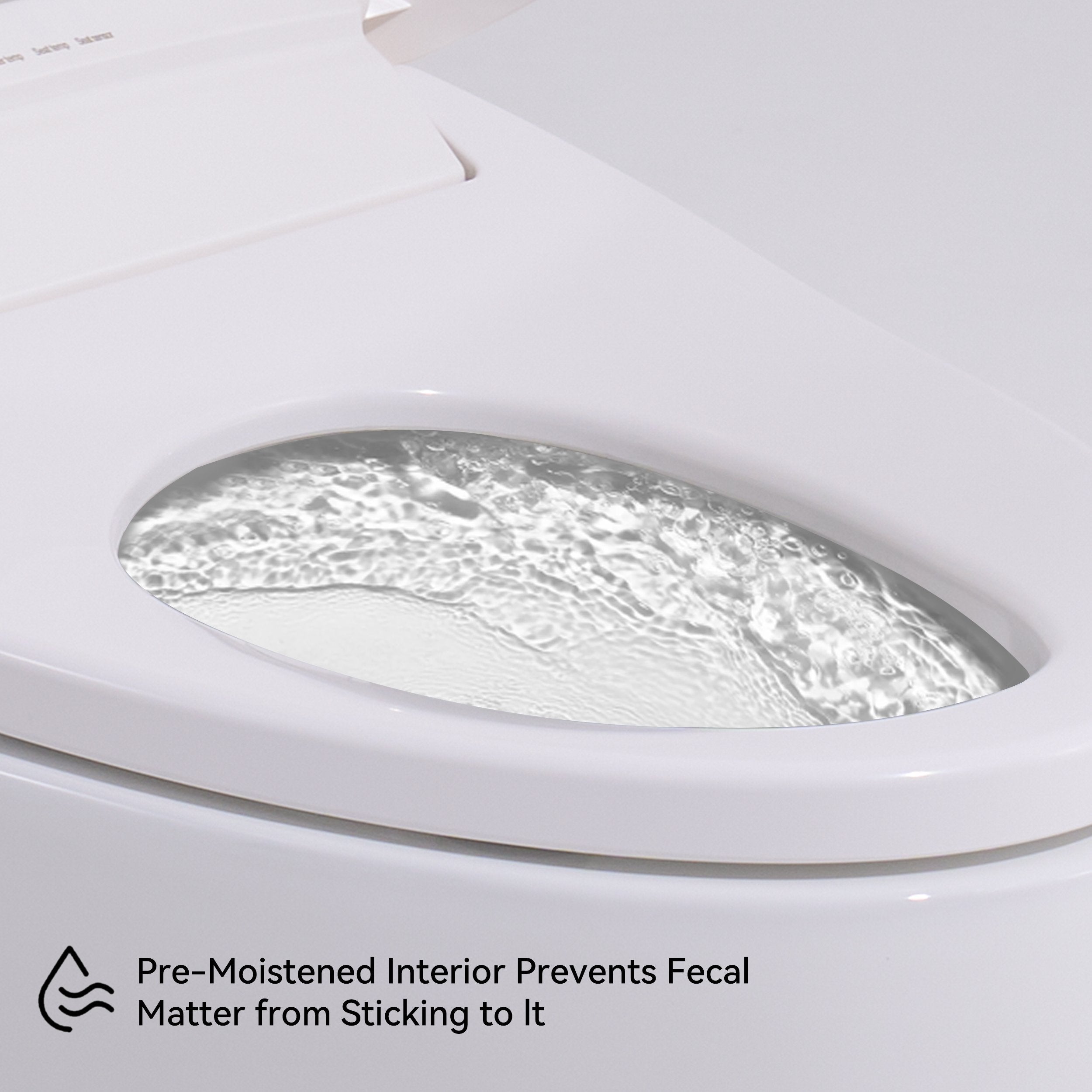HMR - Modern Smart One-Piece Toilet and Bidet Foot Induction and Automatic Flushing in White