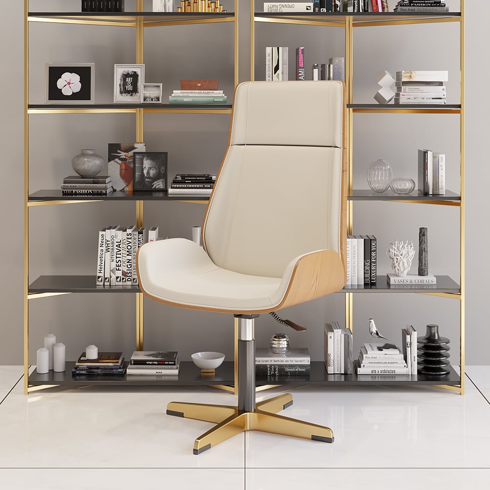 HMR - Modern Home Office Chair with Upholstered High Back