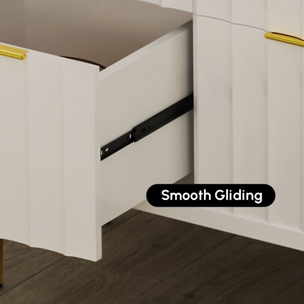 HMR - 6-Drawer Bedroom Dresser in Gold