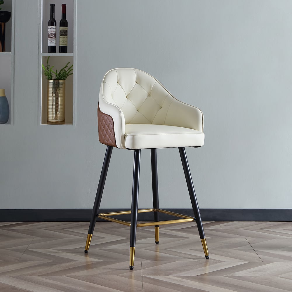 HMR - Modern Counter Stools with PU Leather Upholstery