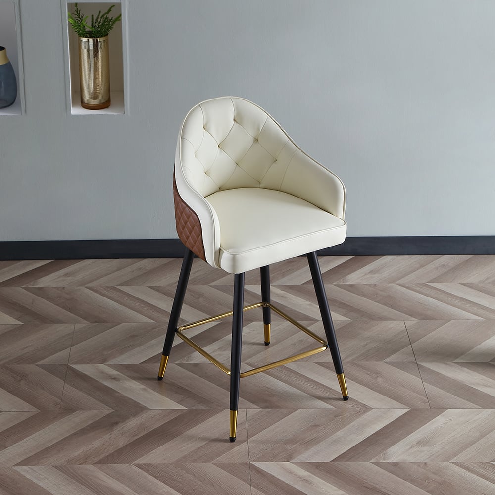 HMR - Modern Counter Stools with PU Leather Upholstery
