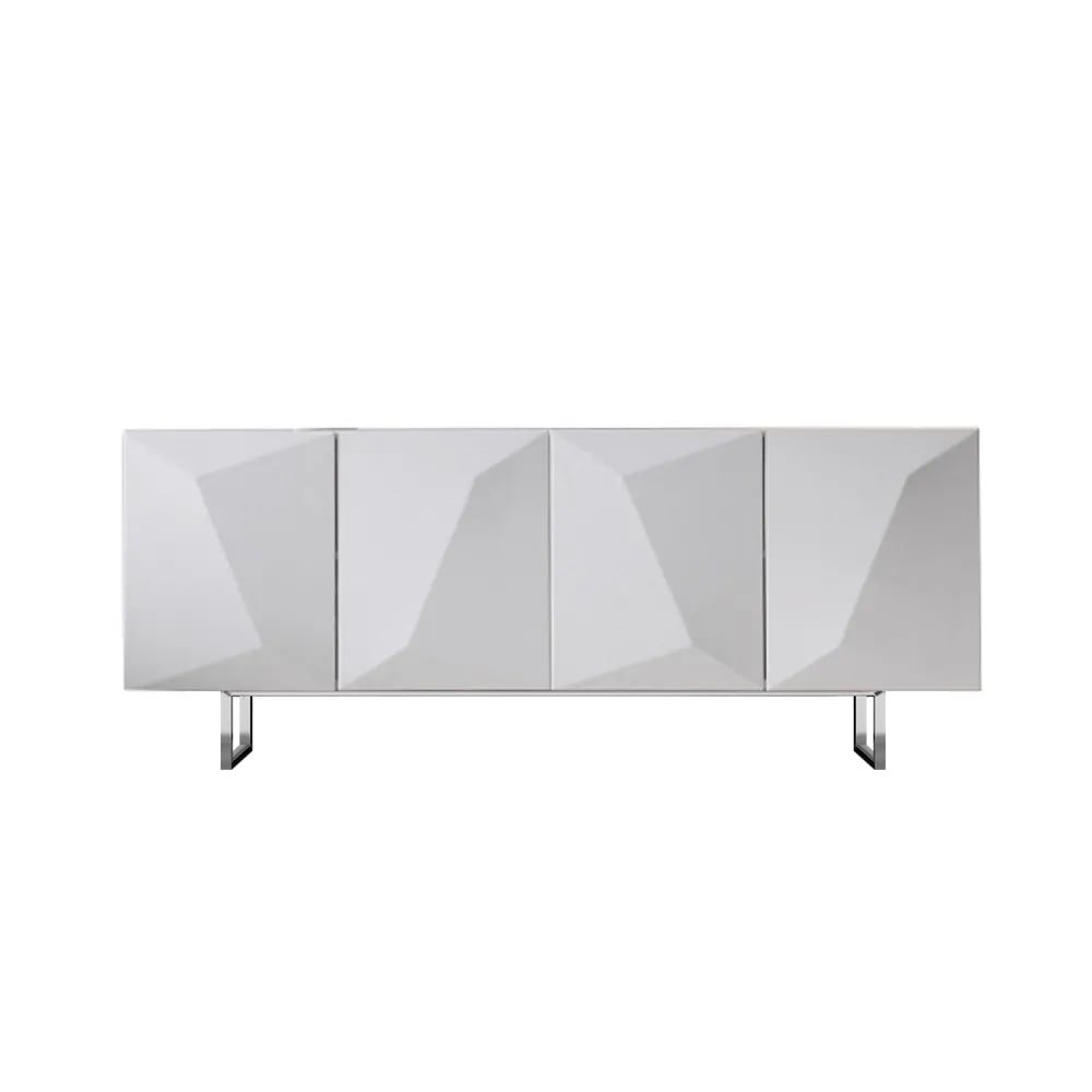 HMR - 71" Modern Wood Sideboard and Buffets with 4 Doors Adjustable Shelves