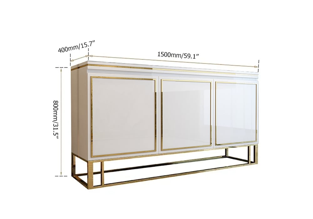 HMR - Medally 59" Sideboard Buffet Cabinet with Storage