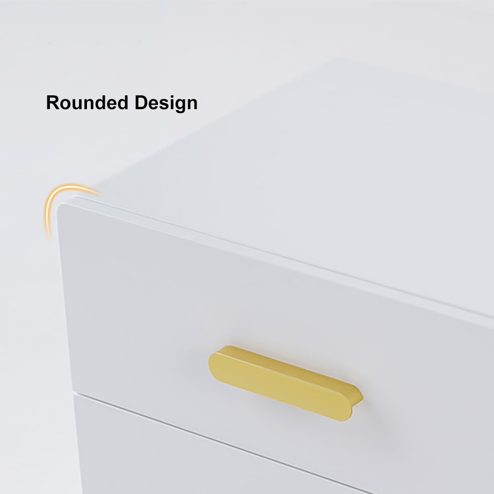 HMR - Square 2-Drawer Nightstand with USB Port Sensor in White