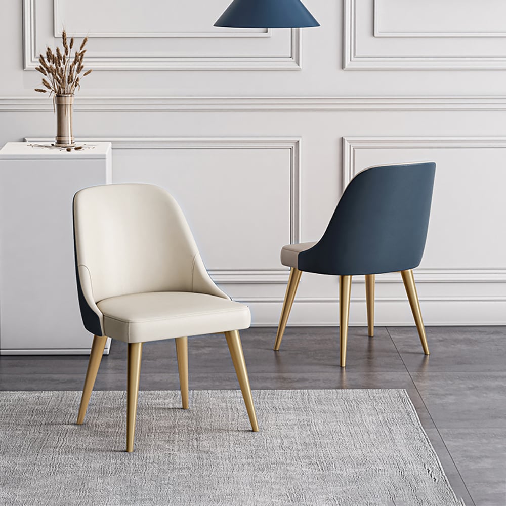 HMR - Modern Dining Chairs with PU Leather Upholstery