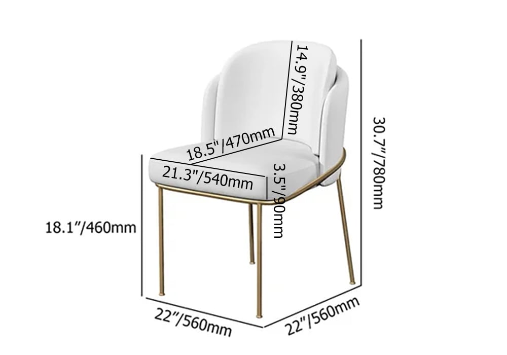 HMR - Linenic Series Modern Dining Chairs with Linen Upholstery