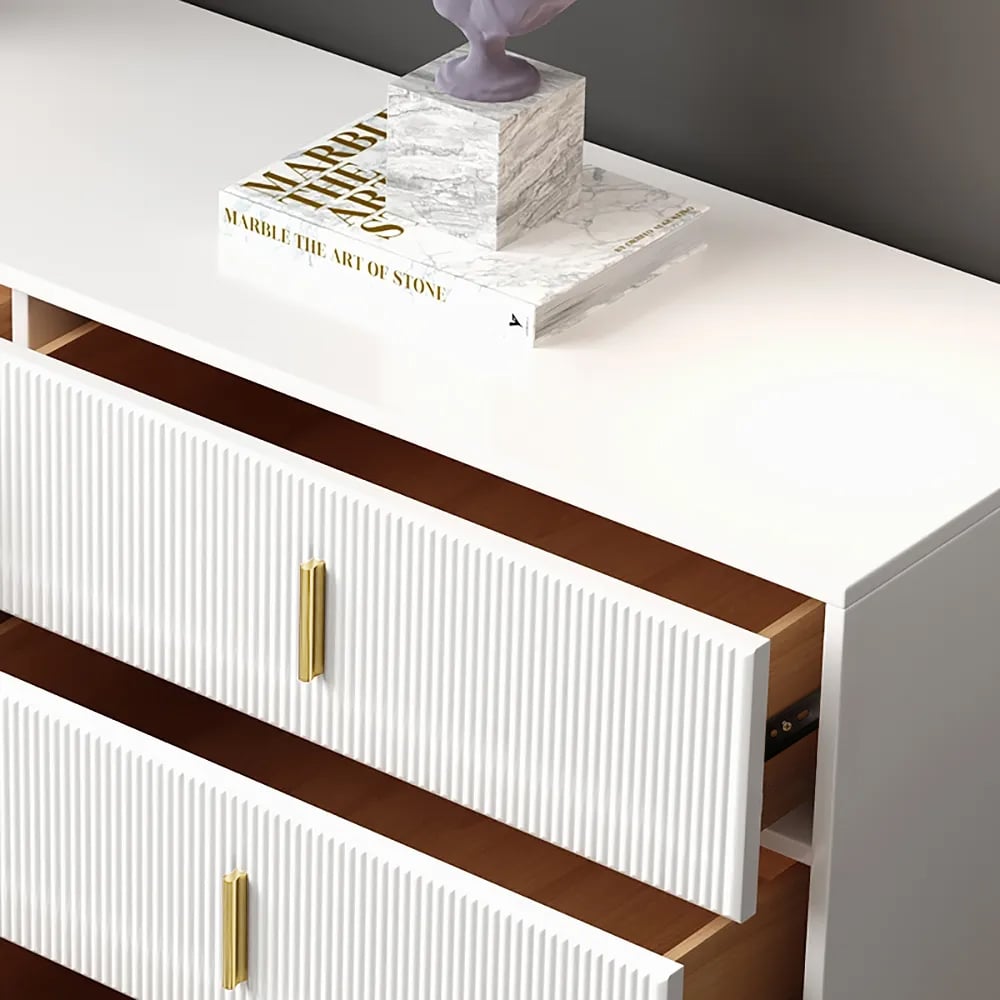 HMR - 6-Drawers Buffet Cabinet in White