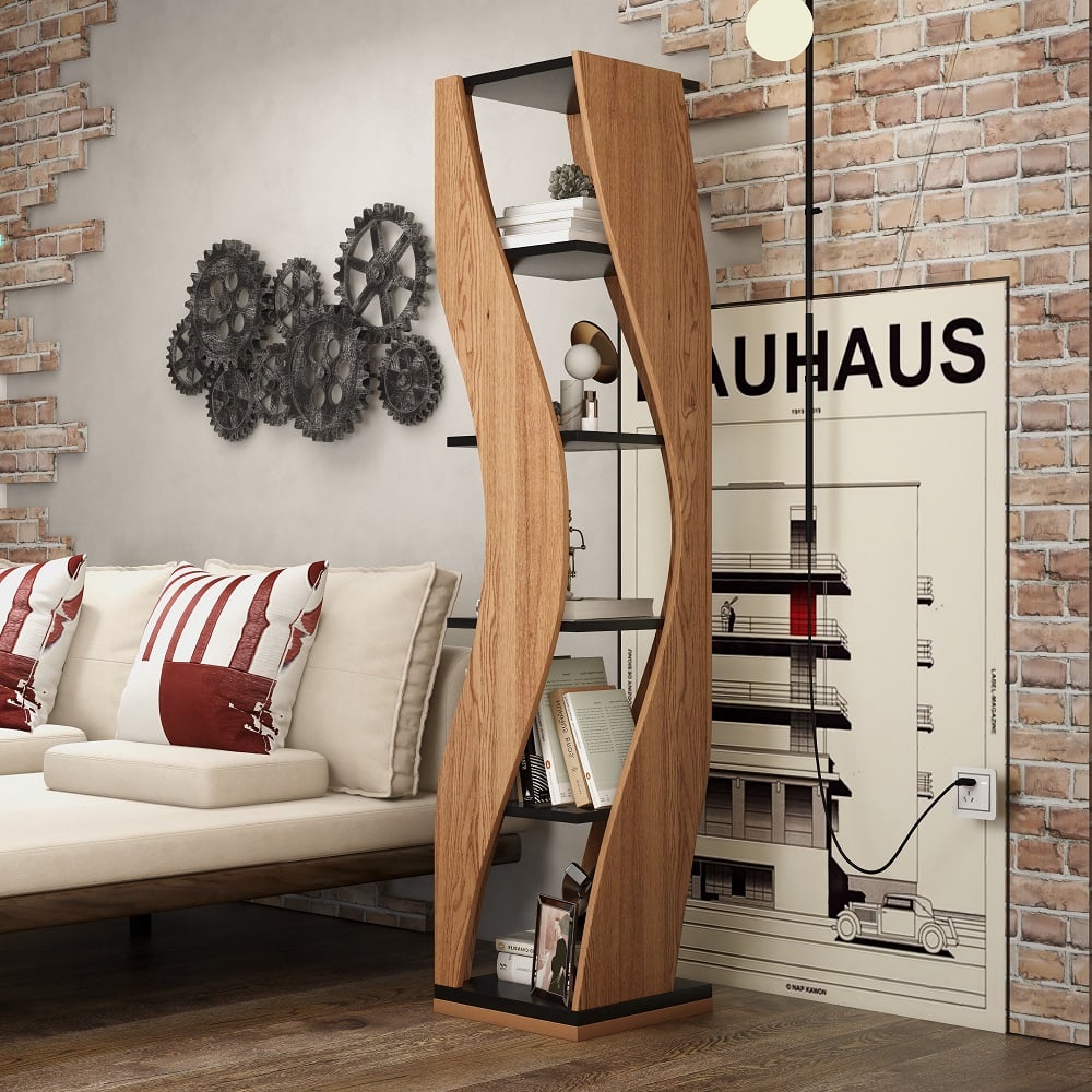 HMR - Loft Geometric Narrow Bookshelf