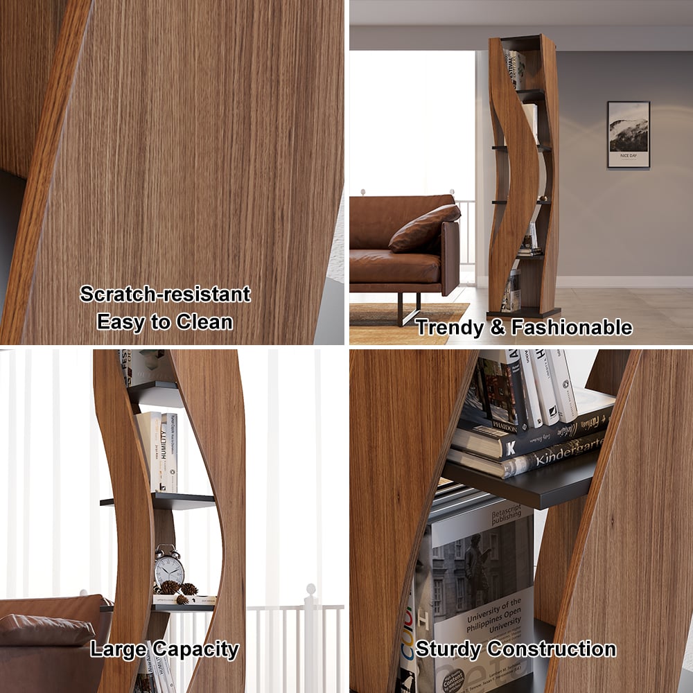 HMR - Loft Geometric Narrow Bookshelf