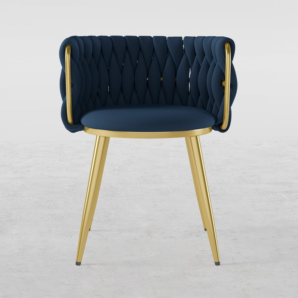 HMR - Sweave Nordic Barrel Dining Chair with Velvet Upholstery (Set of 1)