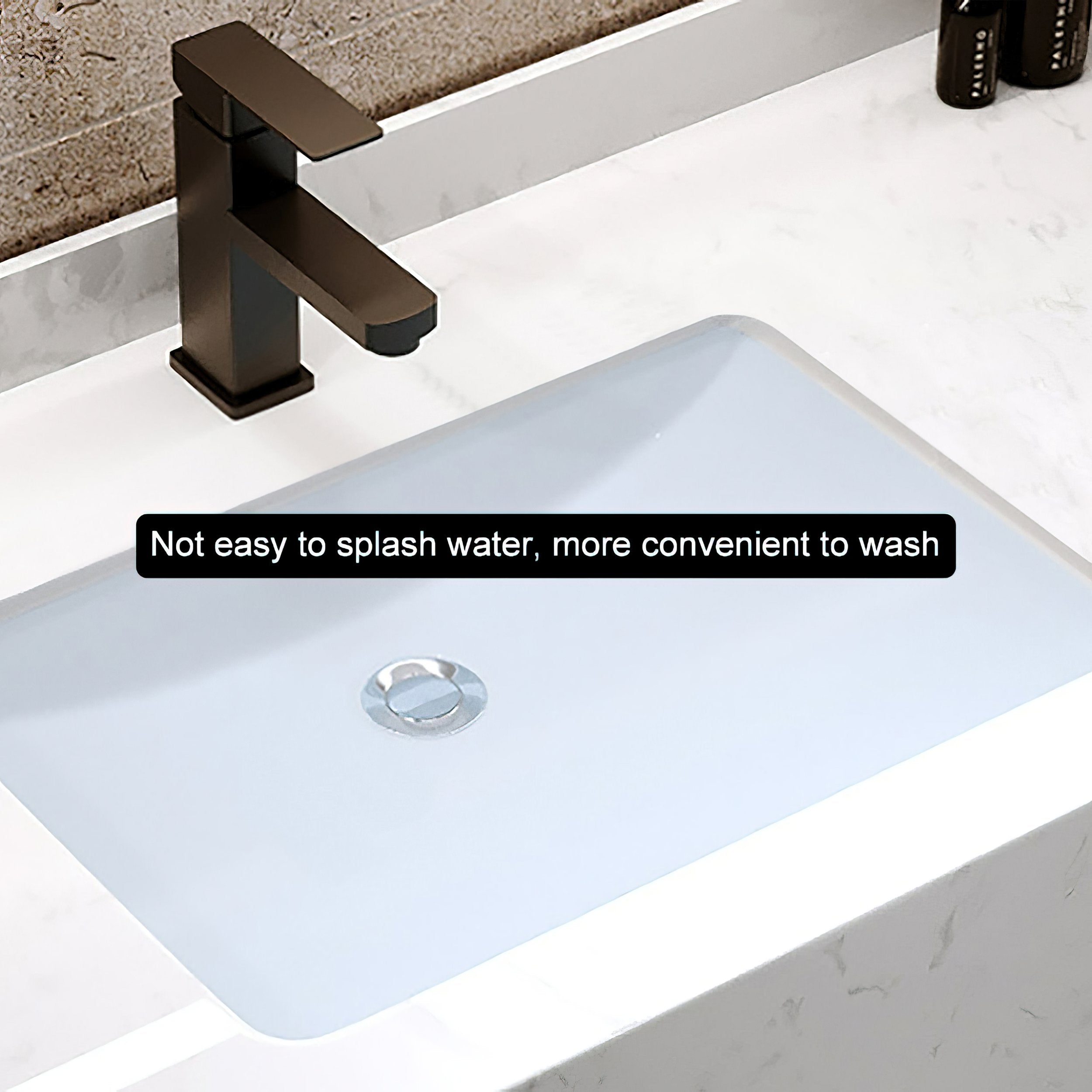 HMR - 39.4" Modern Floating Bathroom Vanity Set with Ceramic Sink 2 Drawers & Open Shelves