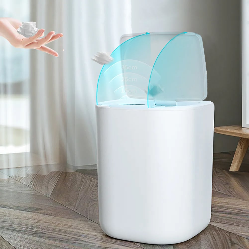 HMR - Intelligent Touchless Sensor Trash Can with Odor-Absorbing Deodorizer Area