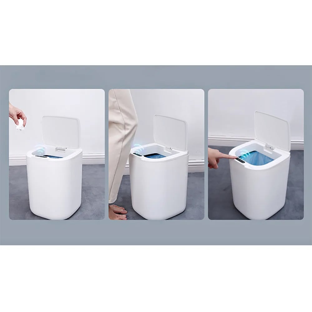 HMR - Intelligent Touchless Sensor Trash Can with Odor-Absorbing Deodorizer Area