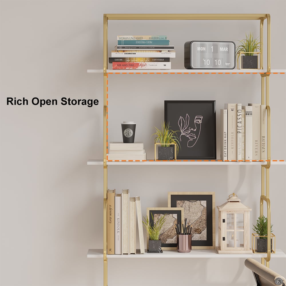 HMR - Modern Freestanding 32" Etagere Bookshelf