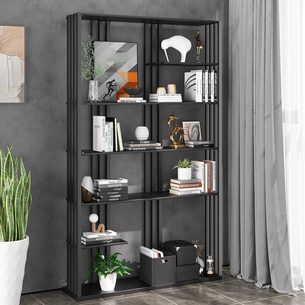 HMR - Modern Etagere Bookshelf with 6-Shelf