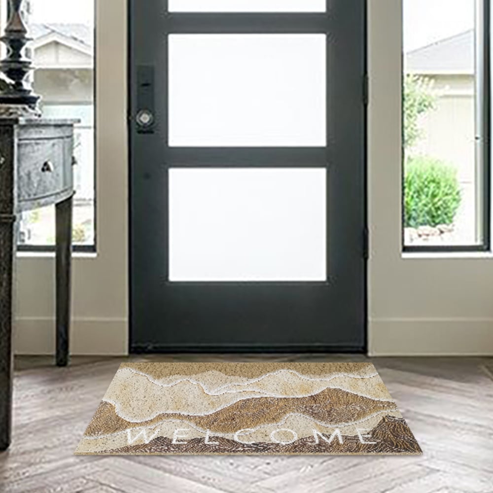 HMR - 2' x 3' Natural Scenery Morden Novelty Non-slip Front Door Mat PVC Entryway Rug