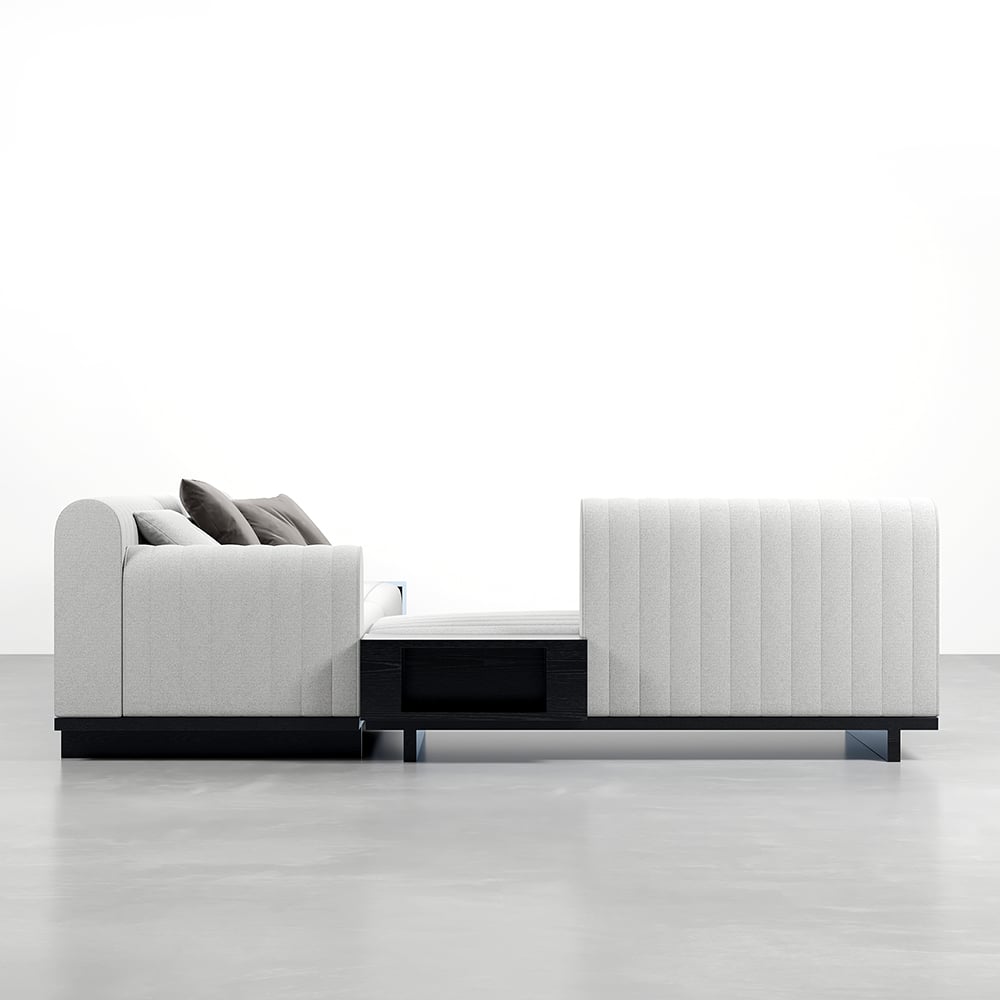HMR - 157" Modern Corner L-Shaped Sectional Sofa with Side Open Storage