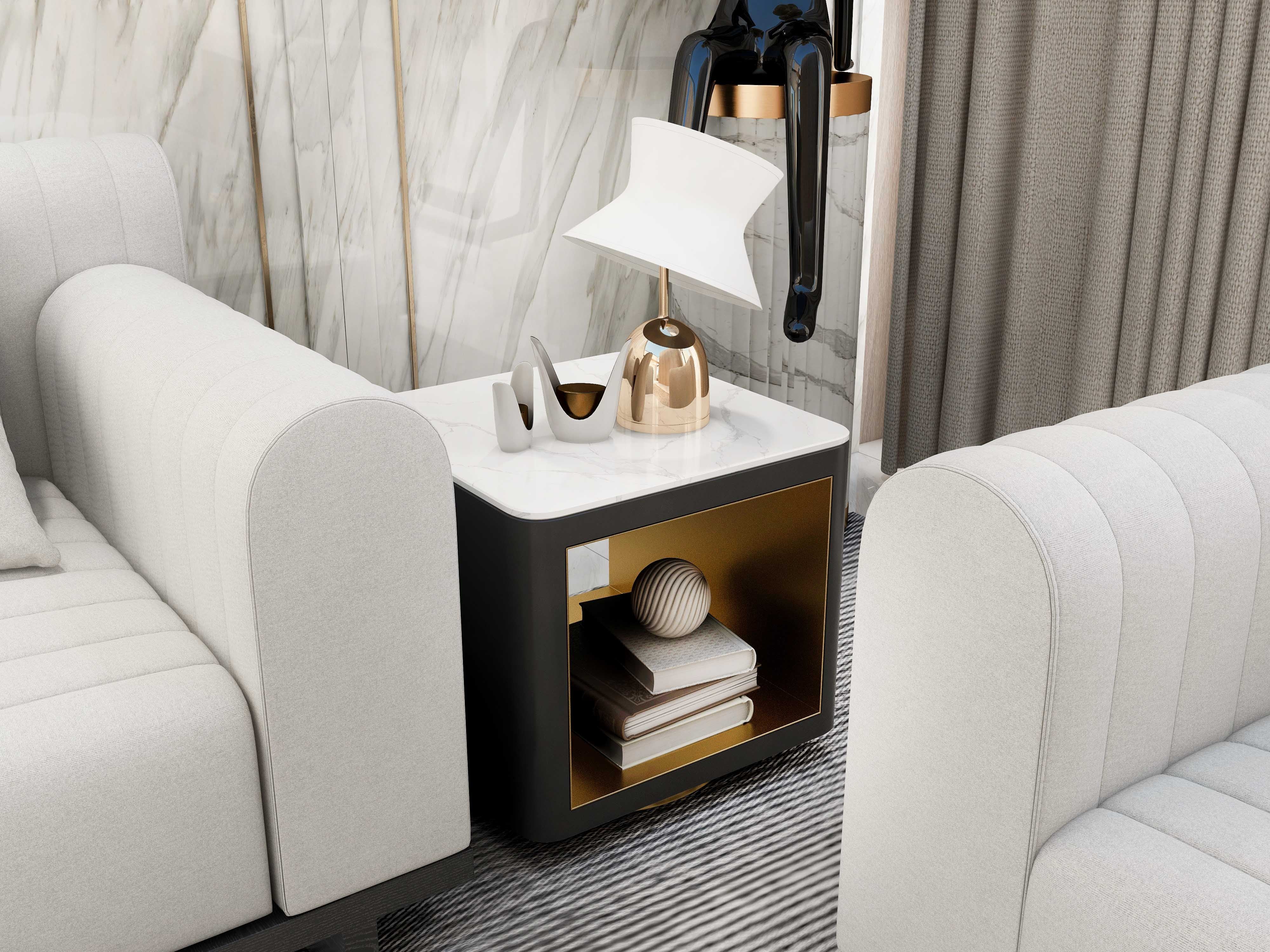 HMR - 157" Modern Corner L-Shaped Sectional Sofa with Side Open Storage