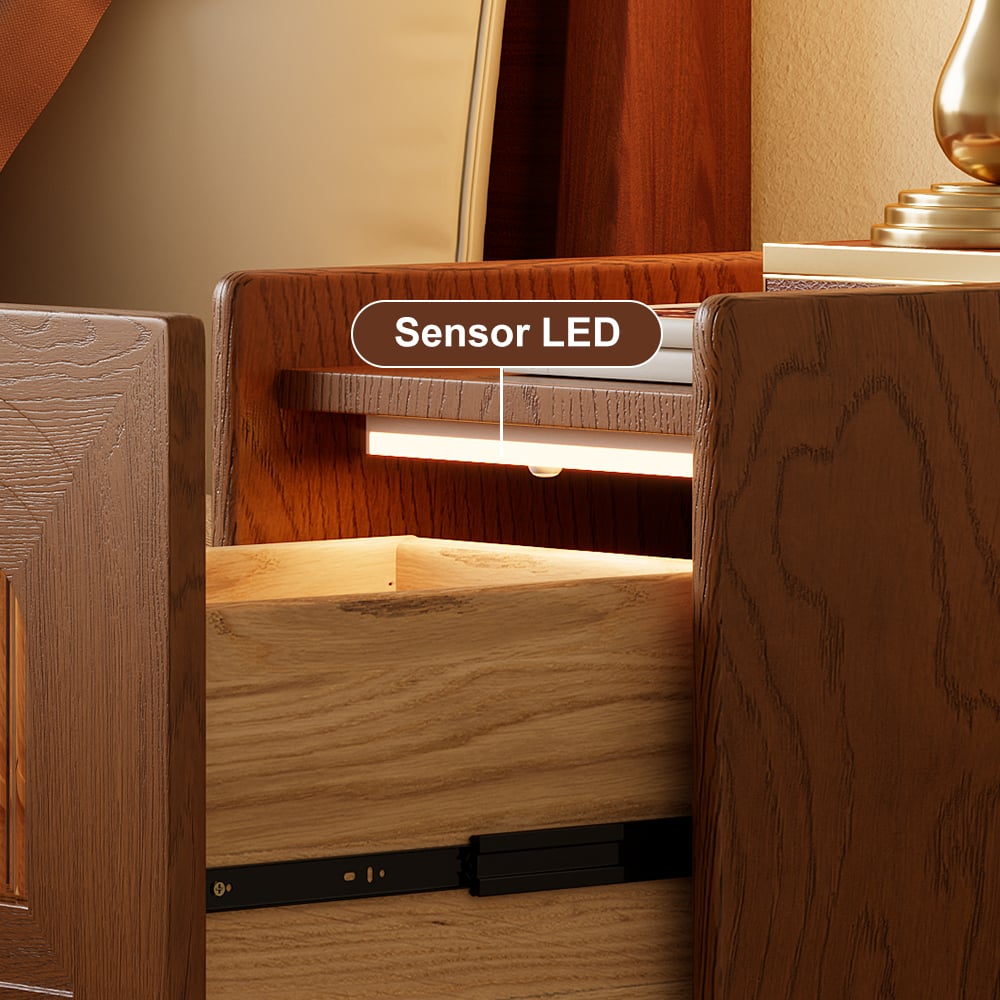 HMR - Mid-Century Modern Narrow Smart Nightstand
