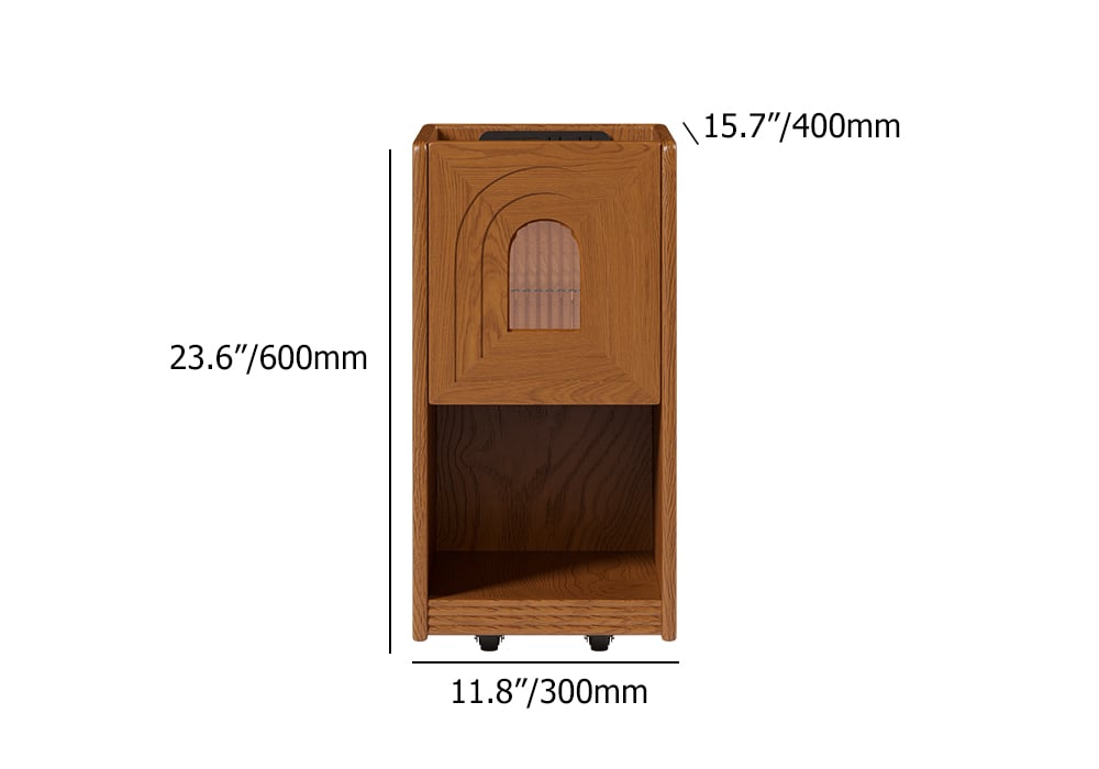 HMR - Mid-Century Modern Narrow Smart Nightstand