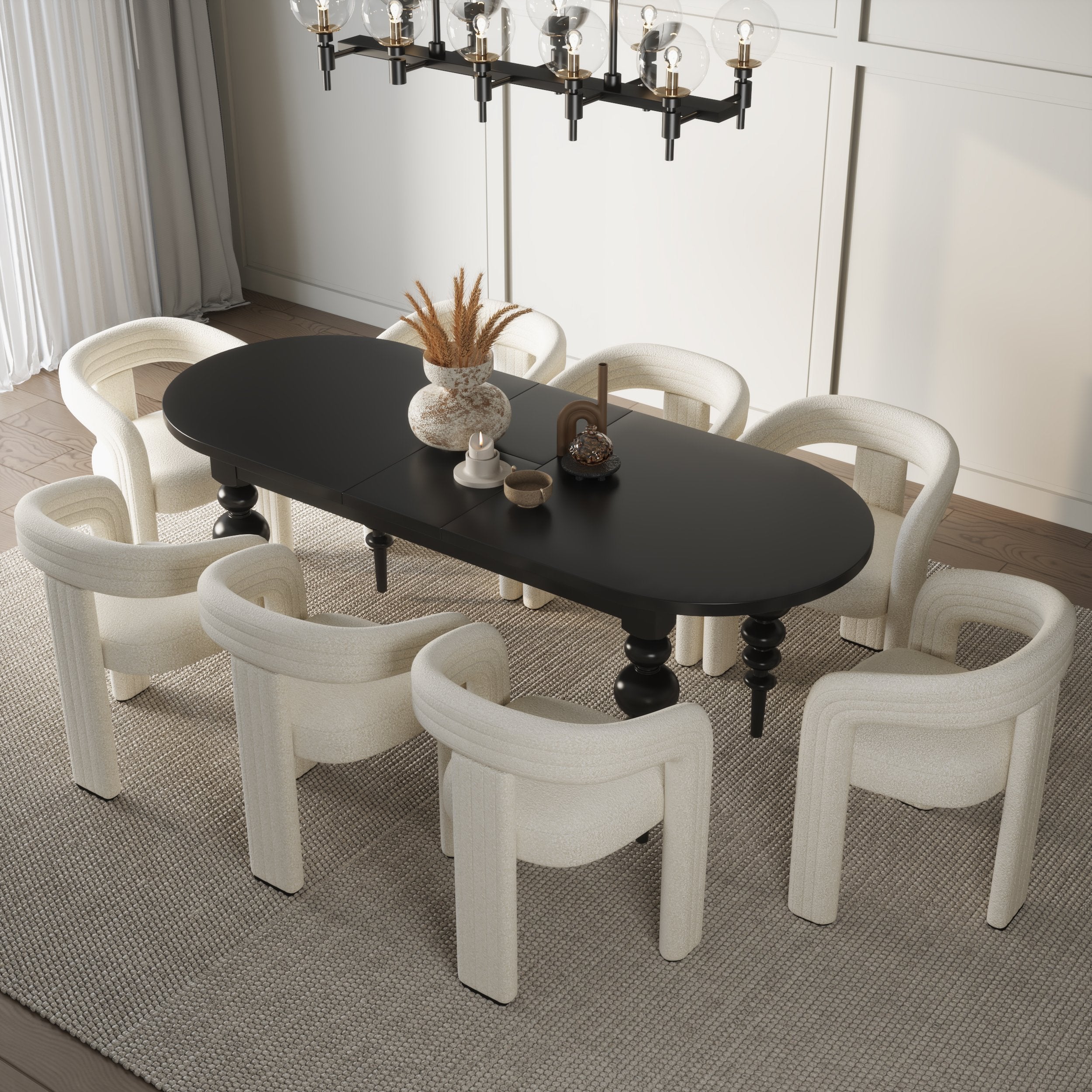 HMR - Dining Set 67"-79" Extendable Dining Table