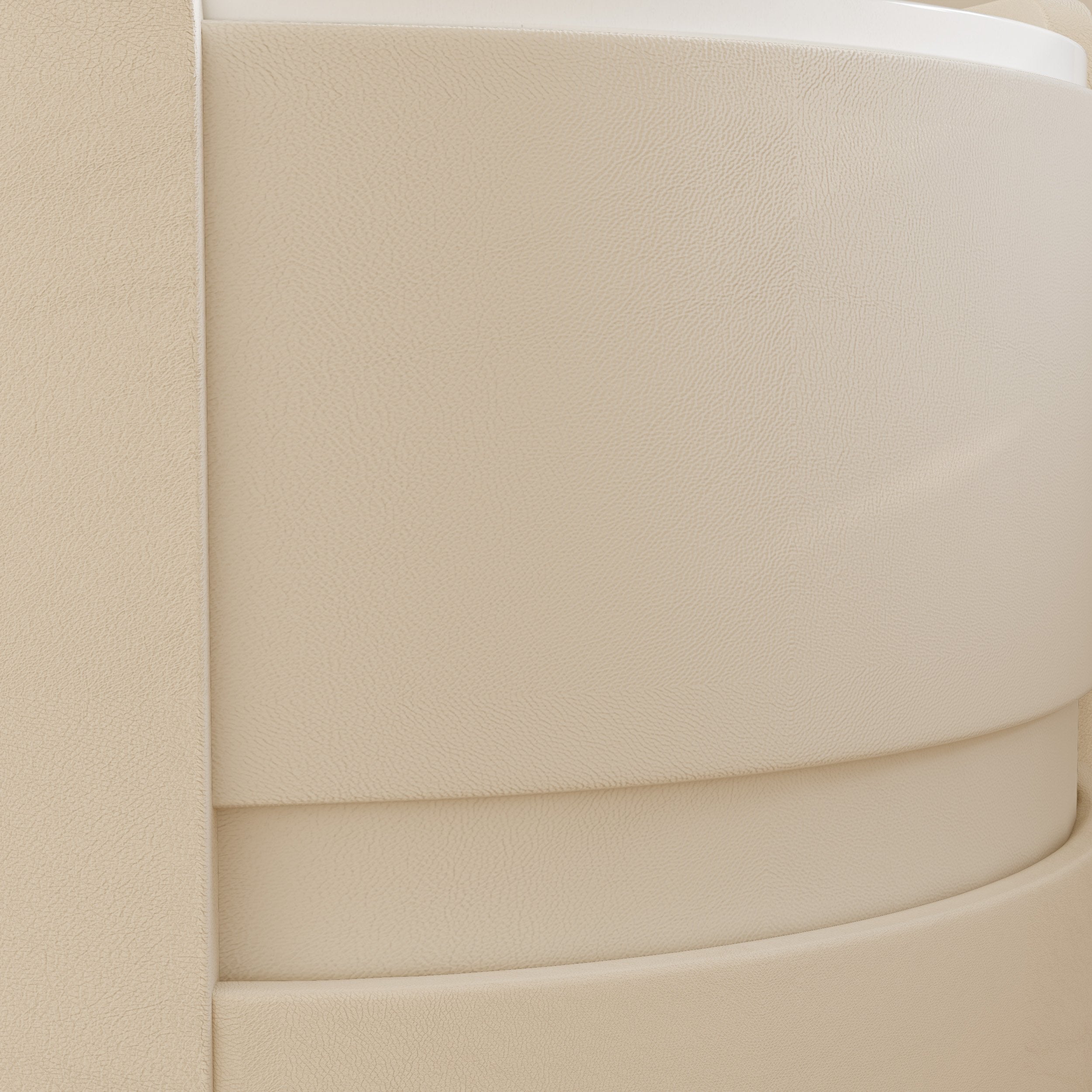 HMR - Modern white bedside tables with 3-drawer marble and leather