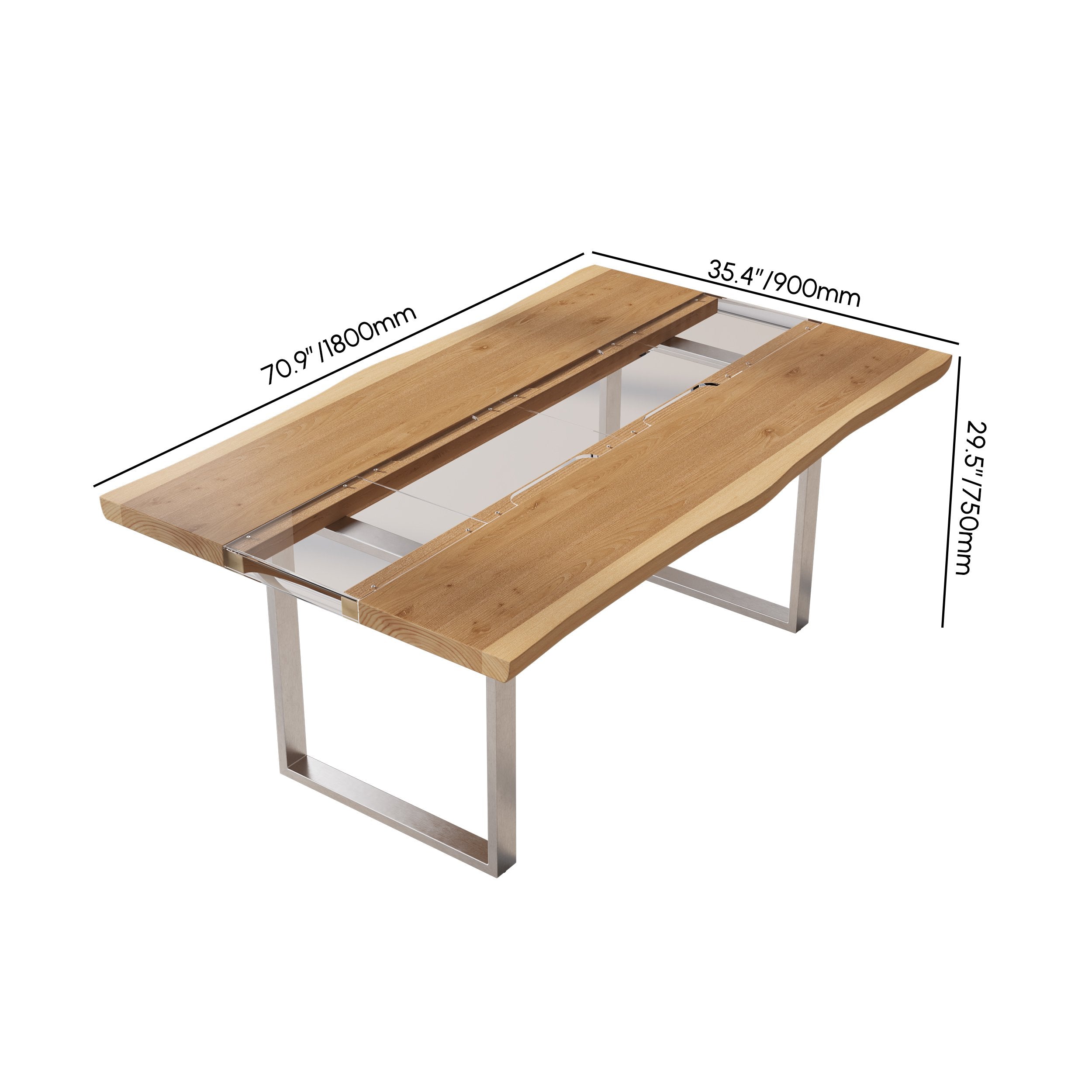 HMR - Dining Set 70.9" Rectangle Dining Table
