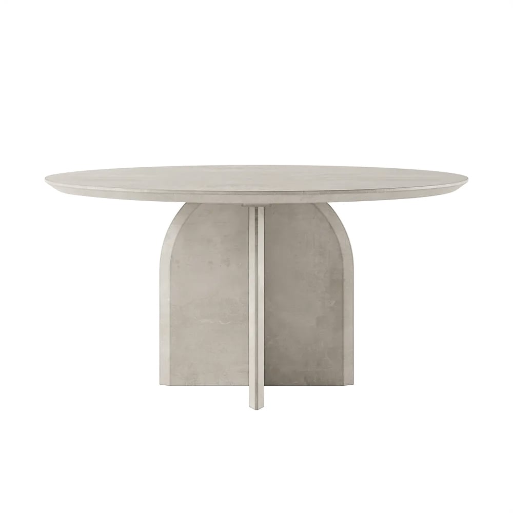 HMR - Dining Set Modern Round Wood Dining Table
