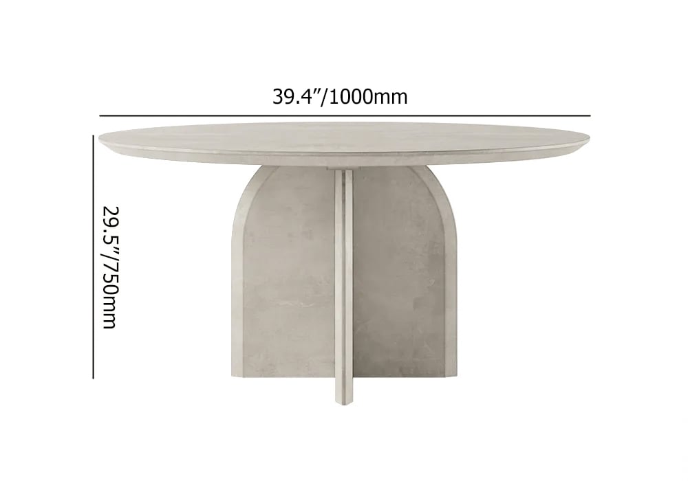 HMR - Dining Set Modern Round Wood Dining Table