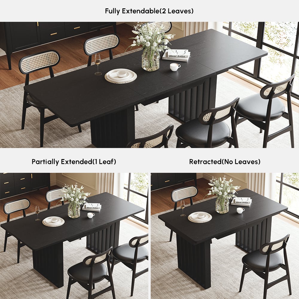 HMR - 55"-87" Extendable Dining Table Seats 4-8 People