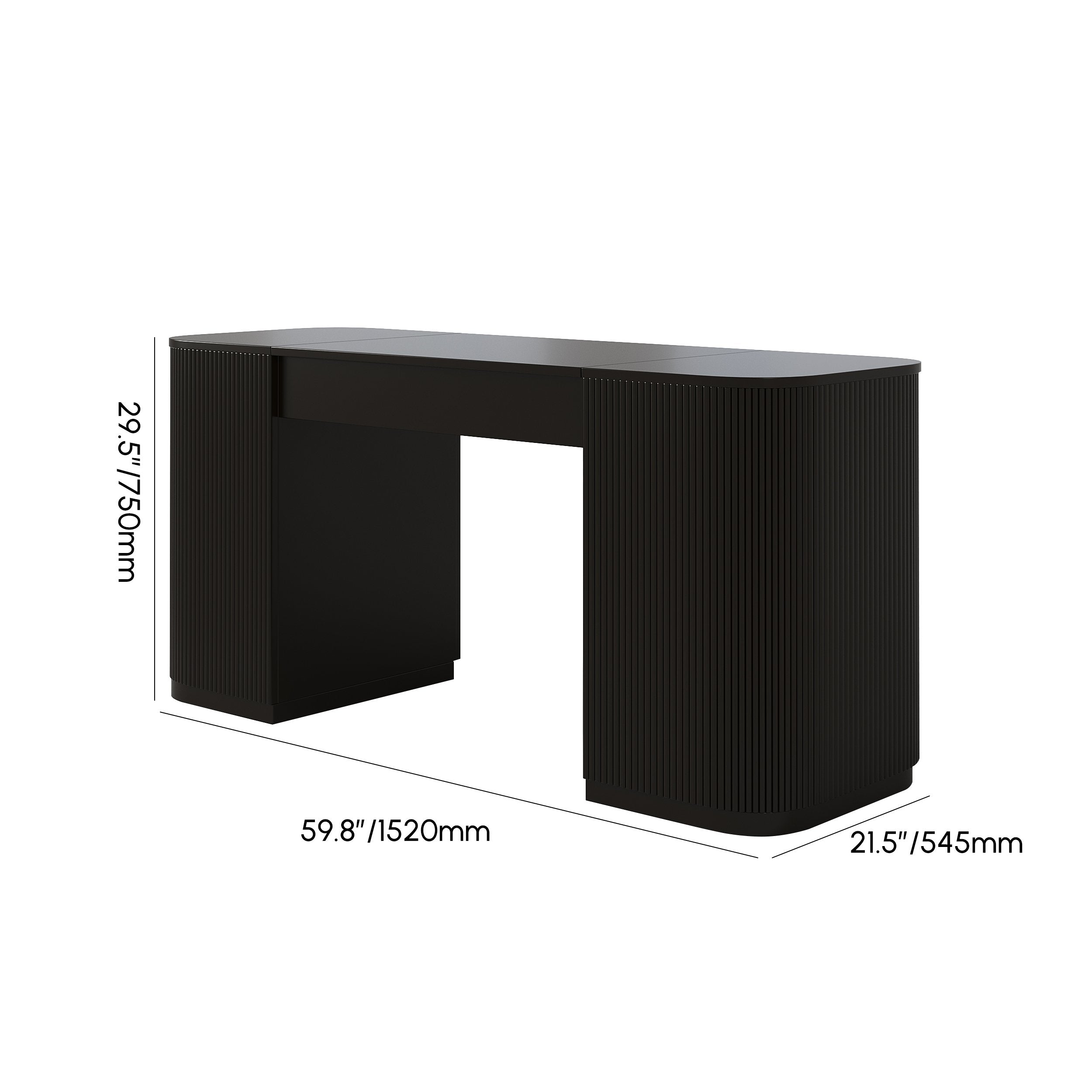 HMR - Modern Standing Computer Desk & Upholstered Swivel Task Office Chair Set (59.8" )