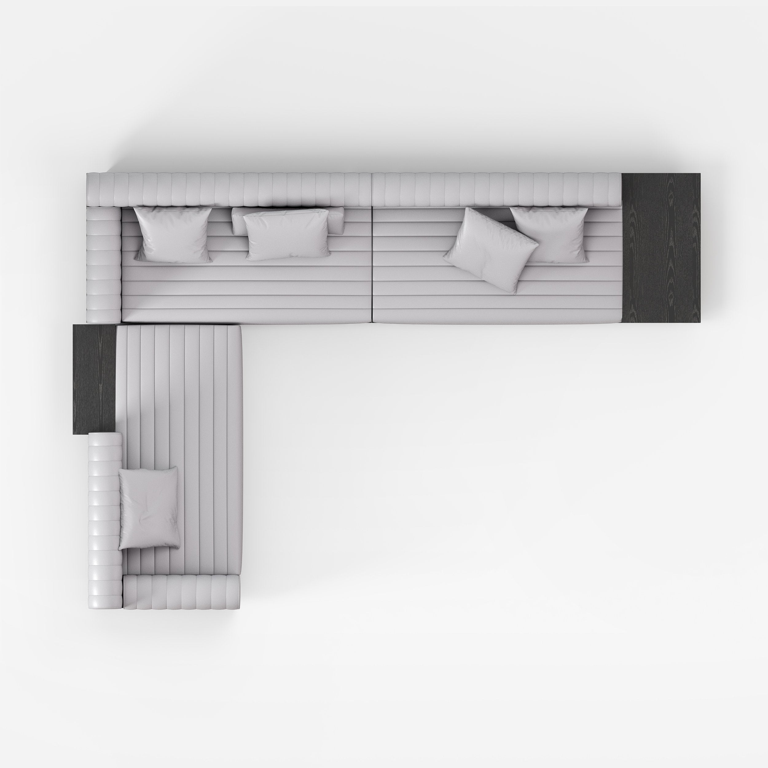 HMR - 157" Modern Corner L-Shaped Sectional Sofa with Side Open Storage